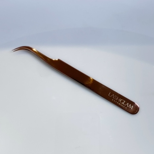 Collection Japanese Steel curved tweezer Rose Gold New Co